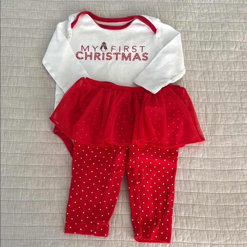 Carter's Festive Red and White Matching Set